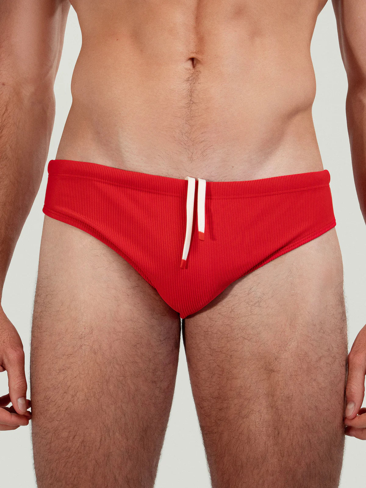 Ribbed Dune Swim Brief - Scarlet