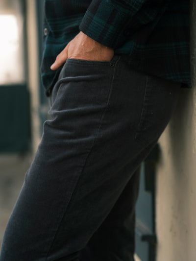 Burlington 5 Pocket Stretch Corduroy - Slate Blue