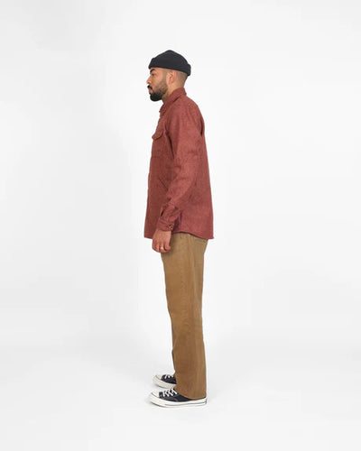 Crissman Over Shirt - Brick Herringbone