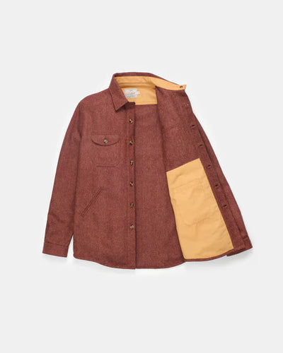 Crissman Over Shirt - Brick Herringbone