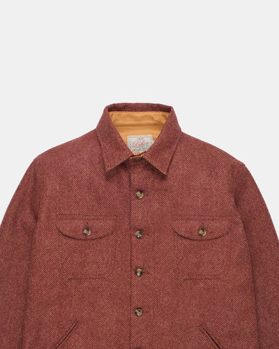 Crissman Over Shirt - Brick Herringbone