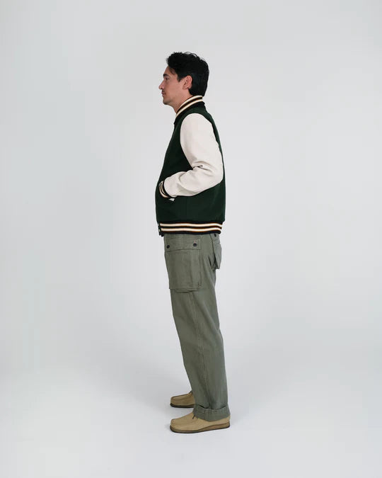 Varsity Jacket - Pine & Milk