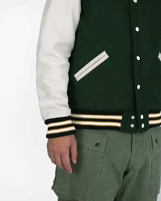 Varsity Jacket - Pine & Milk