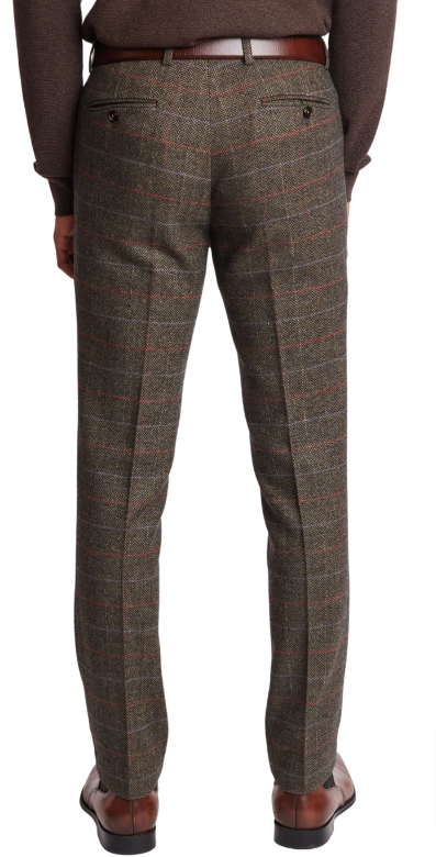 Downing Pants - slim - Hunter Orange Herringbone