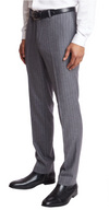 Downing Pants - slim - Lt Grey Pinstripe Flannel