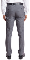 Downing Pants - slim - Lt Grey Pinstripe Flannel