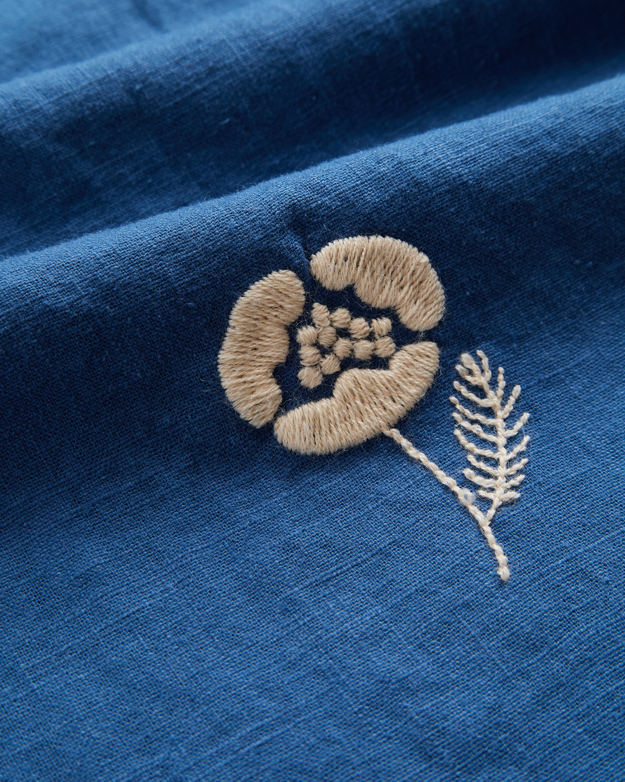 Embroidery Nature Ramie- Blue