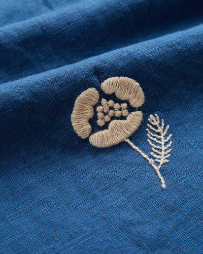 Embroidery Nature Ramie- Blue