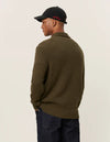 Errol Knit Cotton Rugby - Olive Night