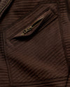 Quilted Half Zip - Chocolate