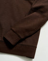 Quilted Half Zip - Chocolate