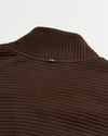 Quilted Half Zip - Chocolate