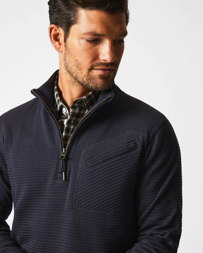Quilted Half Zip - Dark Navy