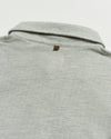 Long Sleeve Herringbone Polo - Light Gray