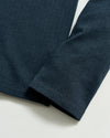 Long Sleeve Herringbone Polo - Carbon Blue