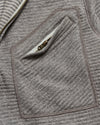 quilted Half Zip - Medium Grey