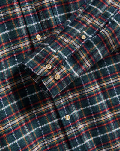 Forest Train Flannel Shirt - Forest Plaid