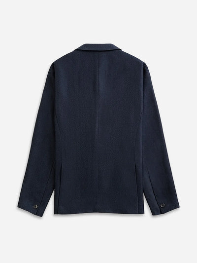 Perry Herringbone Blazer - Dark Navy