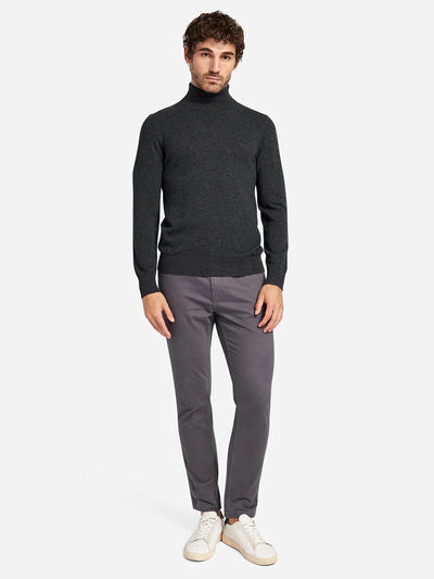 Mason High Neck Sweater - Charcoal Heather
