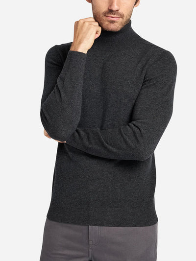Mason High Neck Sweater - Charcoal Heather