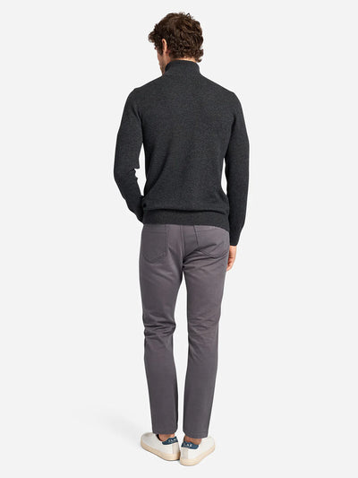 Mason High Neck Sweater - Charcoal Heather