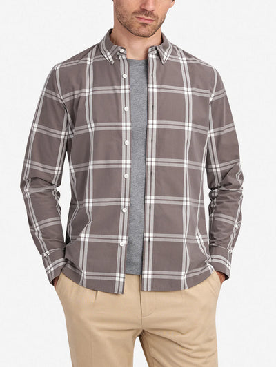 Fulton Check Shirt - Forged Iron & White