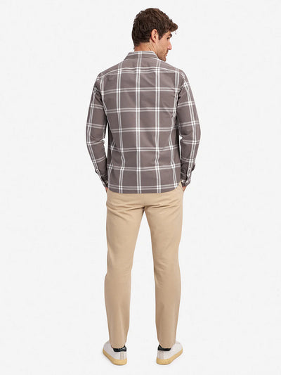 Fulton Check Shirt - Forged Iron & White
