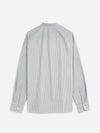 Aleks Stripe  Poplin Shirt - Light Grey & White Stripe