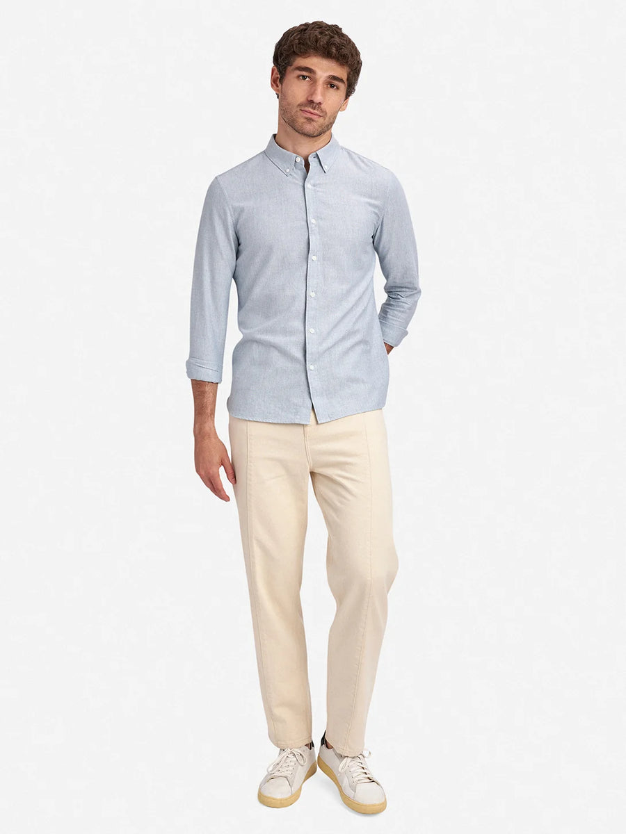 Fulton Heather Oxford Shirt - Light Blue