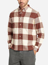 Vance Check Flannel Shirt - Brick & Ivory