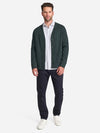 Byron Pique Knit Cardigan - Dark Green