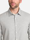 Arik Flannel Dobby Shirt - Light Grey