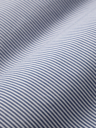 Arthur Bengal Stripe Shirt - Bright White & Mid Blue