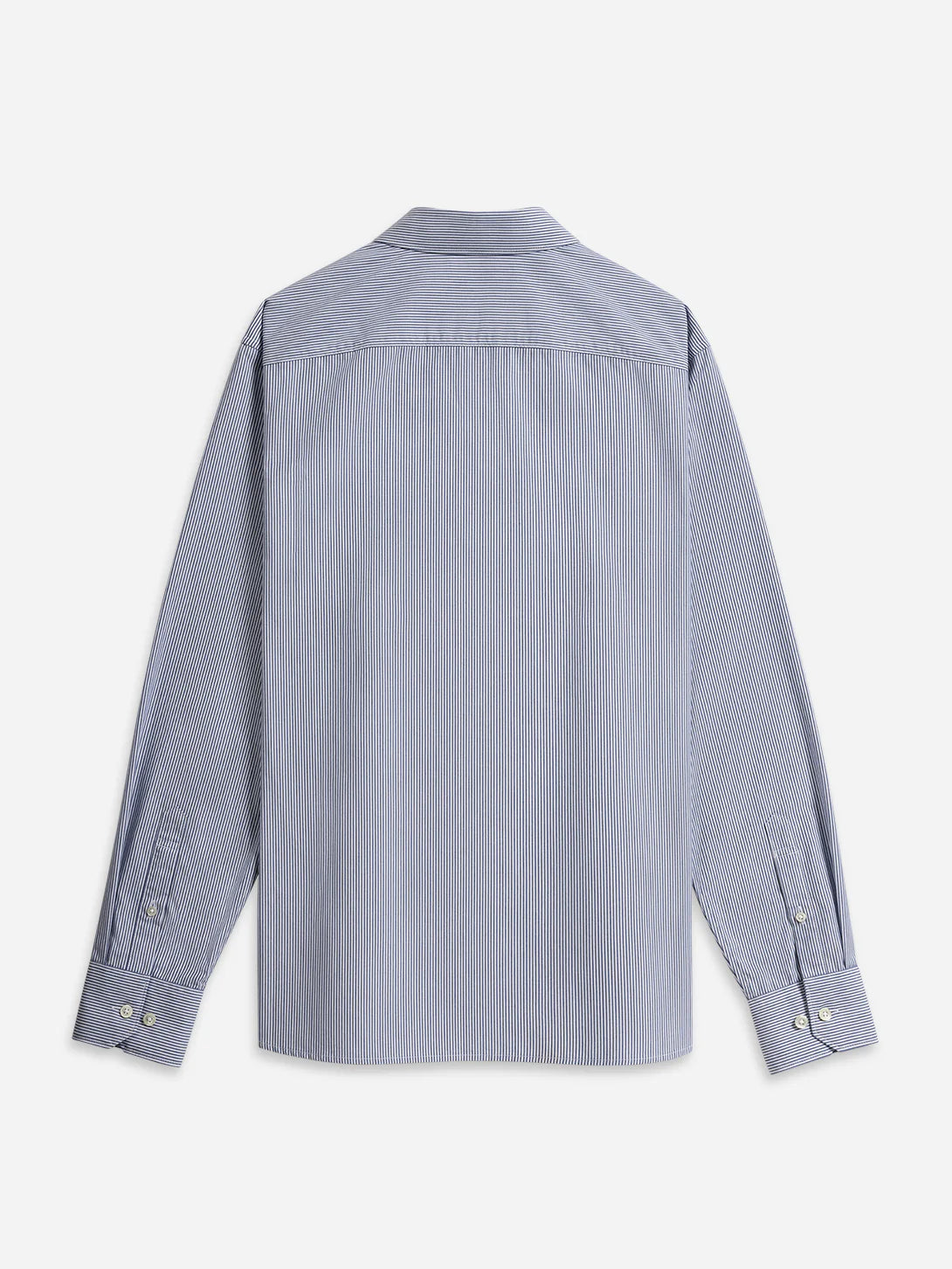 Arthur Bengal Stripe Shirt - Bright White & Mid Blue
