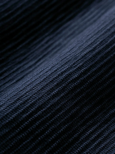 Darcy Slub Waffle Shirt - Navy