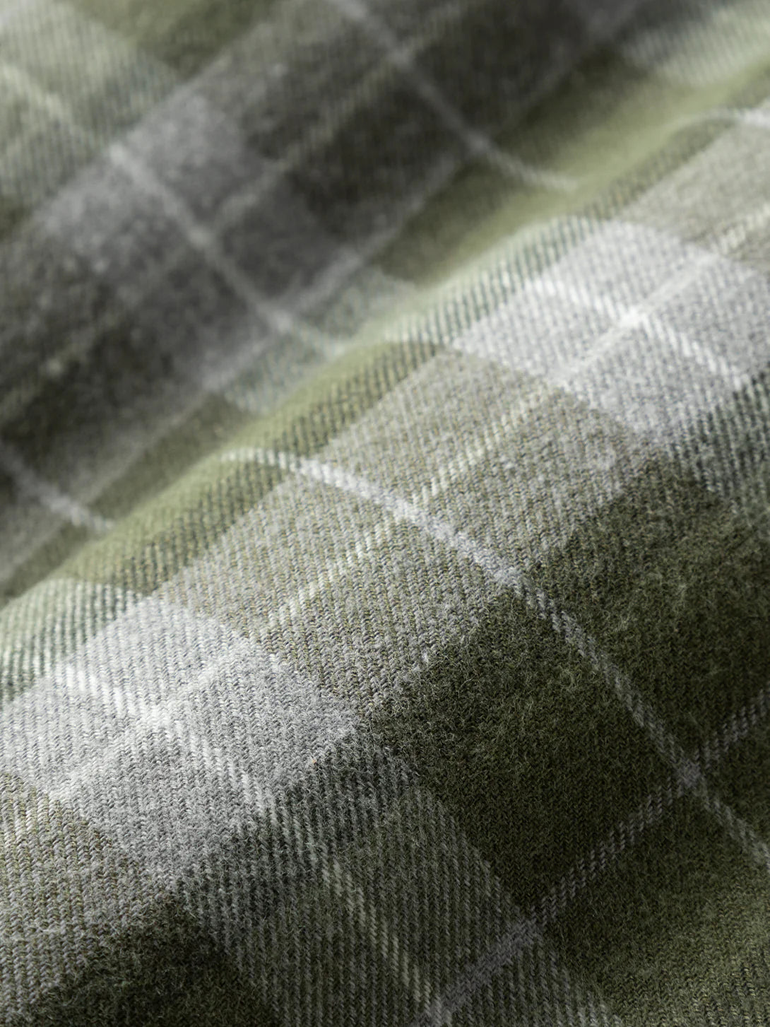 Fulton Flannel Check Shirt - Light Grey & Peat