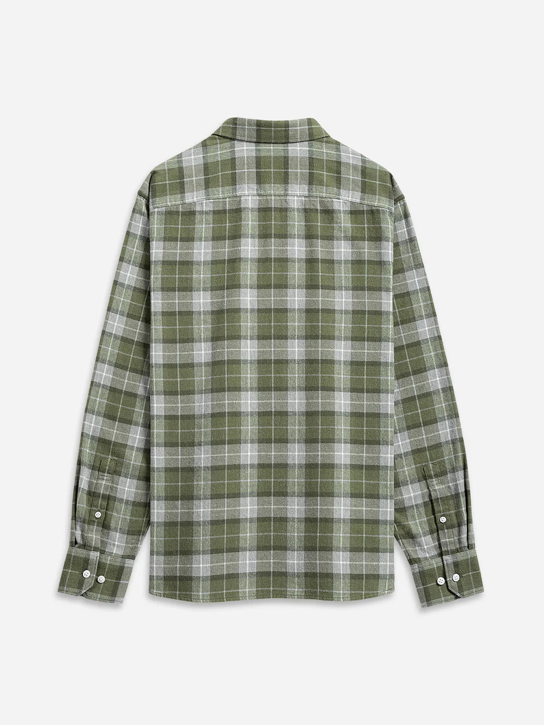 Fulton Flannel Check Shirt - Light Grey & Peat