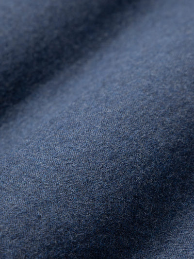 Fulton Heather Flannel Shirt - Dark Blue