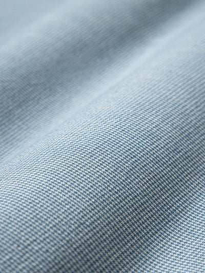 Arik Houndstooth Shirt - Mid Blue & Bright White
