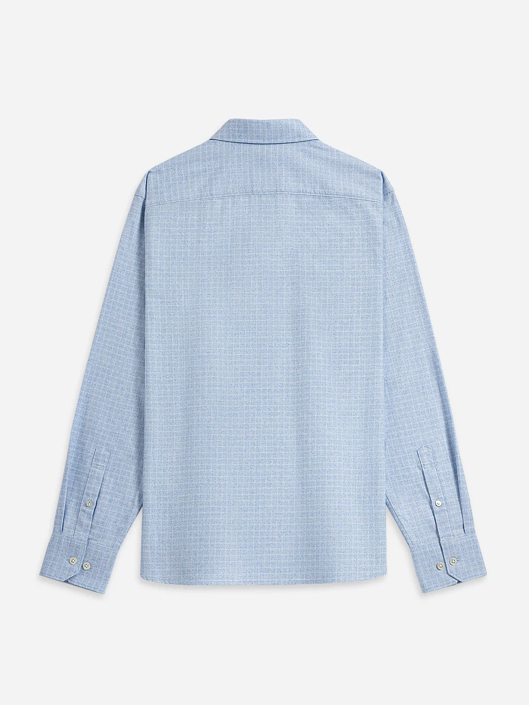 Arik Heather Gridcheck Shirt - Light Blue & White