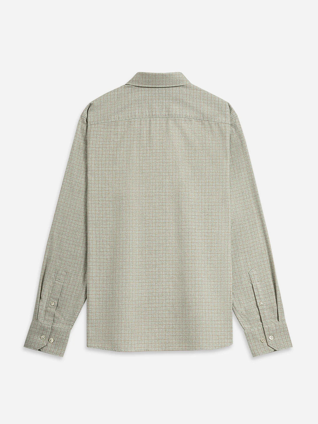 Arik Heather Gridcheck Shirt - Olive & Rosy Brown