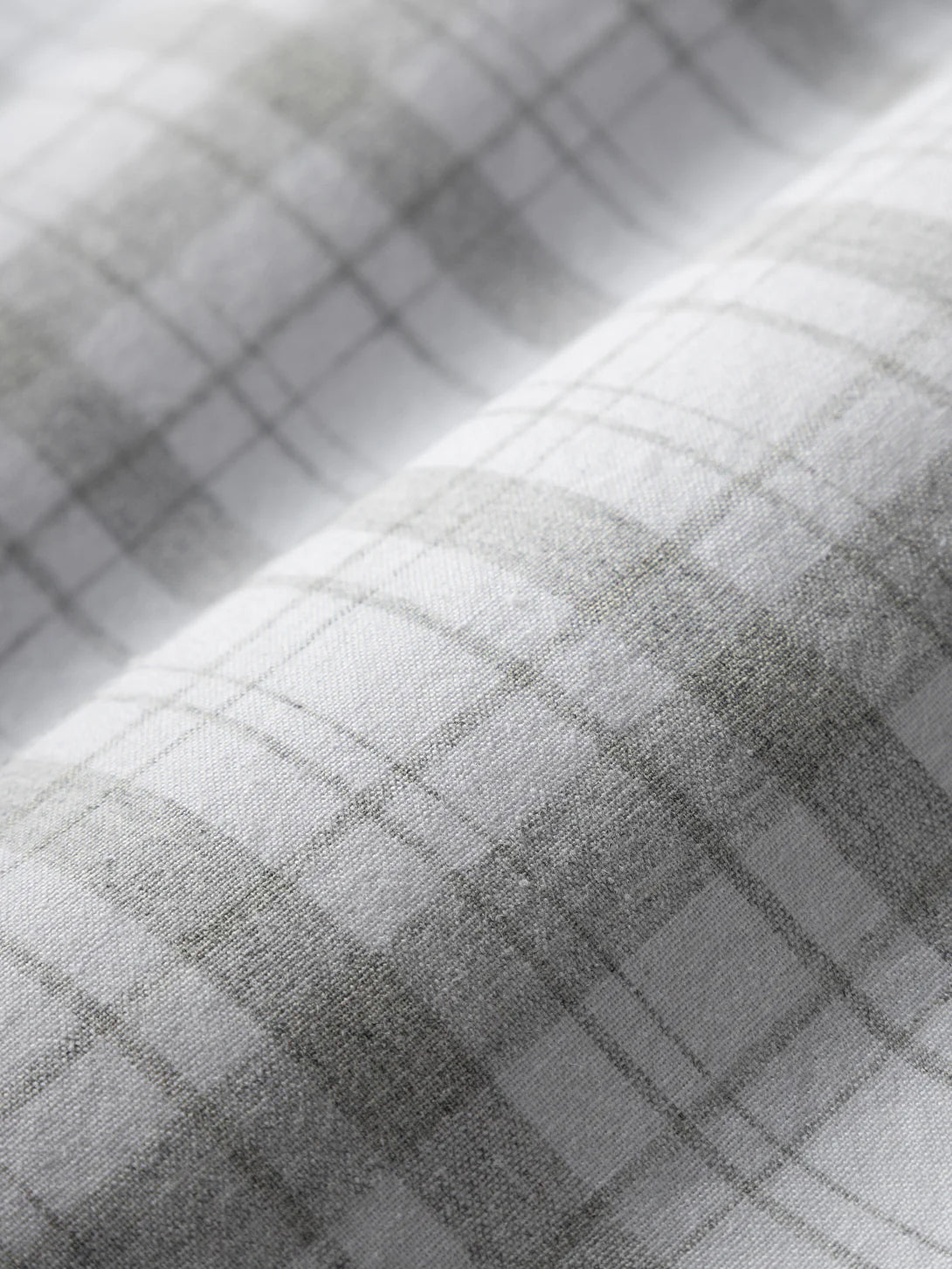 Adrian Heather Check Shirt - Off White & Light Gray