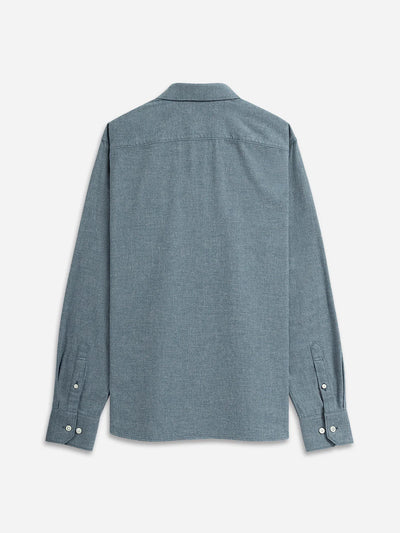 Adrian Heather Brush Shirt - Dark Navy Heather