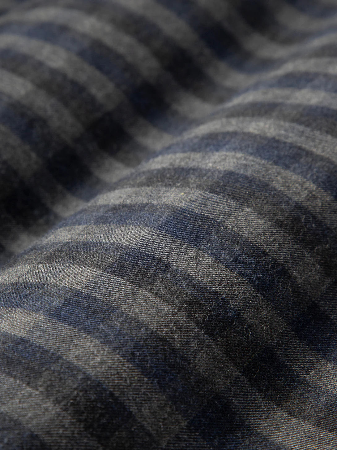 Adrian Gingham Check Shirt - Dark Charcoal Heather