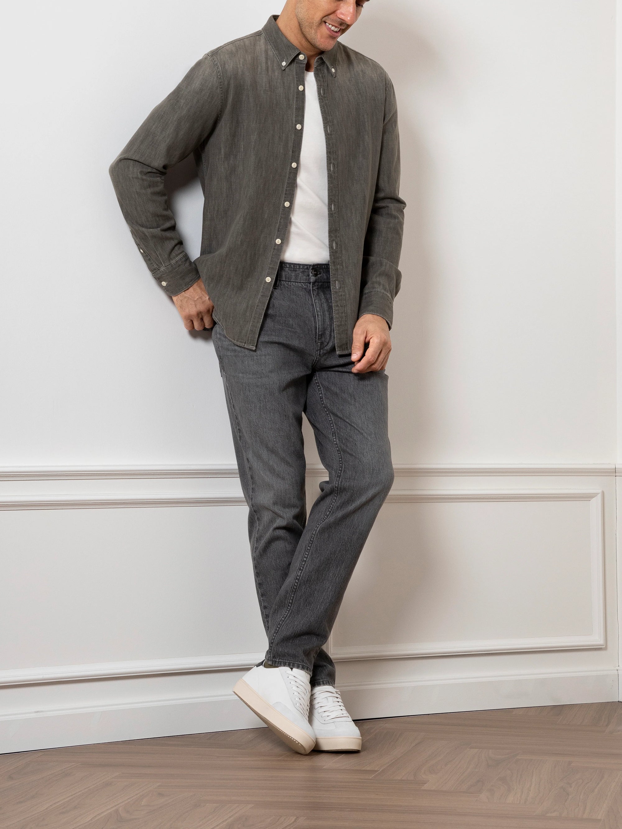 Fulton Denim Shirt - Light Grey Denim