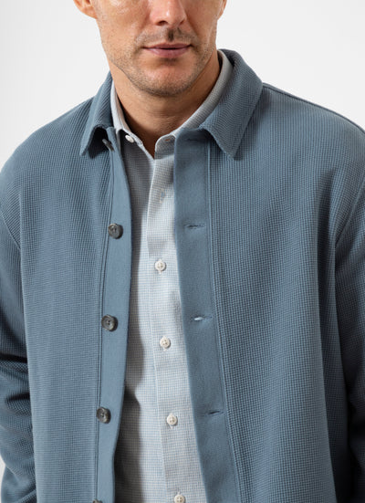 Beacon Waffle Long Sleeve Shirt - Citadel Blue