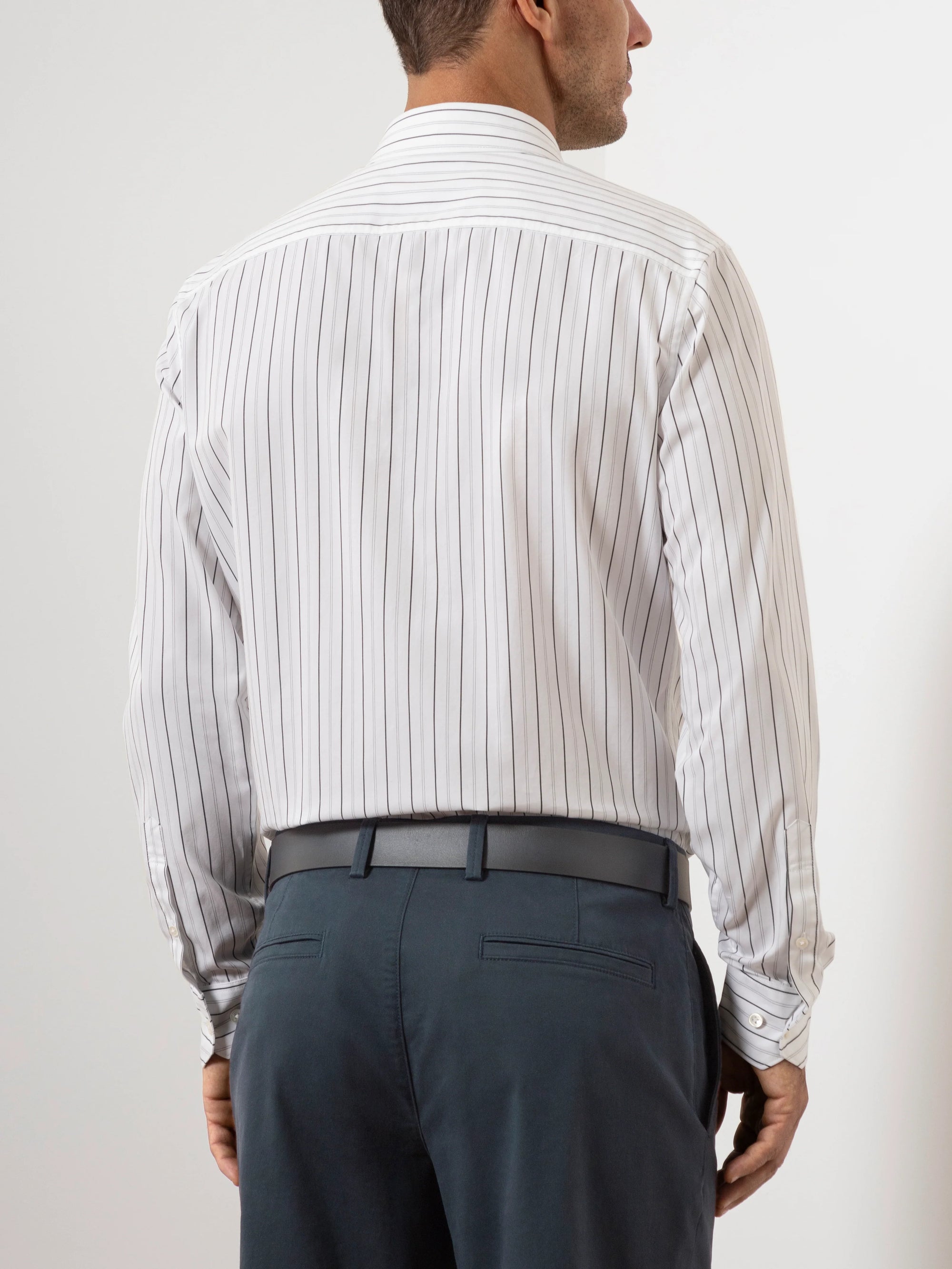 Arthur Stripe Shirt - Bright White & Black