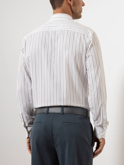 Arthur Stripe Shirt - Bright White & Black
