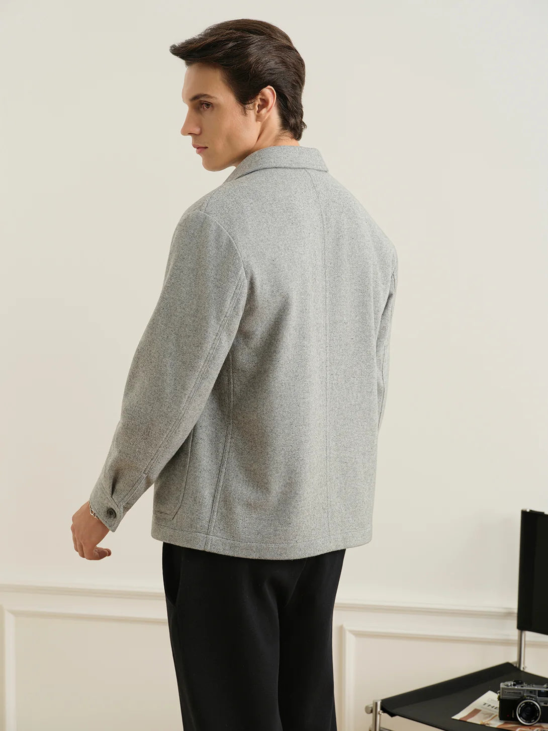 Remi Tweedy Jacket - Light Grey Heather