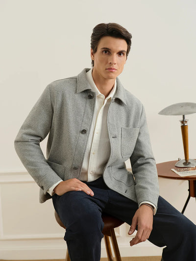 Remi Tweedy Jacket - Light Grey Heather